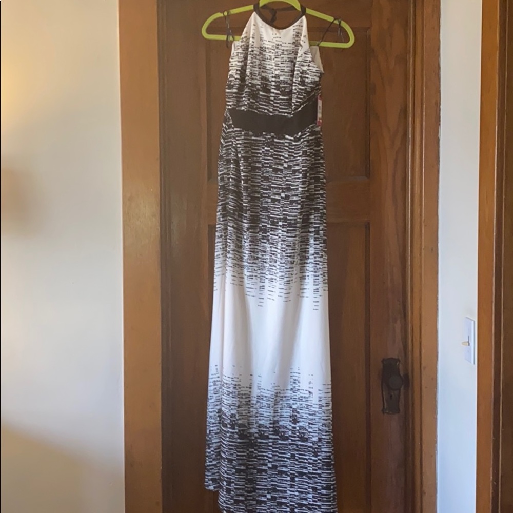 Brand newVince Camino black and white halter dress